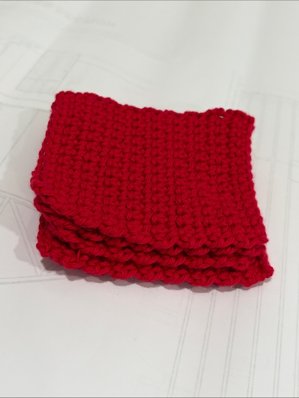 Handmade crochet face scrubbie , 5 pack